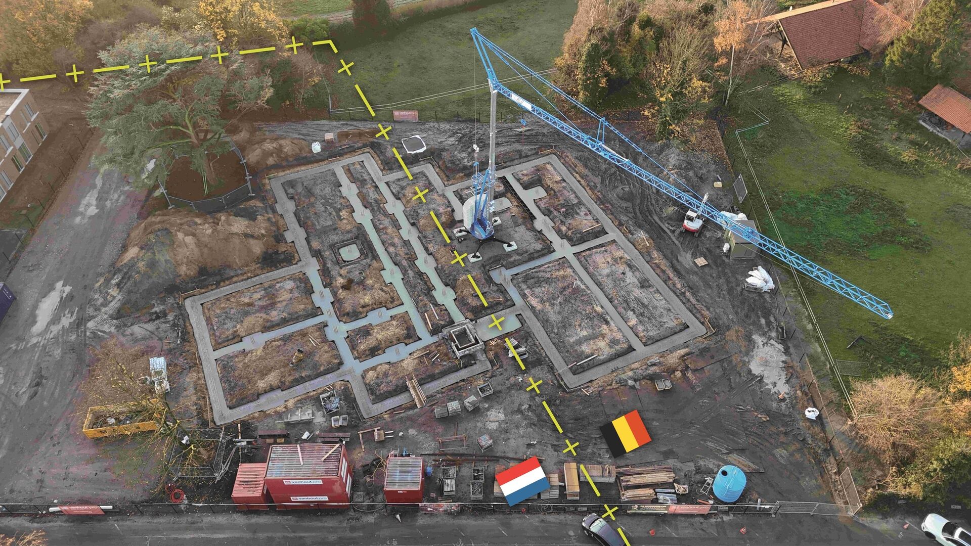 Funderingen van een bouwput